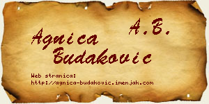 Agnica Budaković vizit kartica
